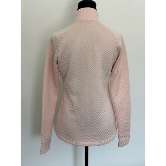 Adidas Pink ZigZag Textured Full Zip Jacket, Size Small - Picture 2 of 11